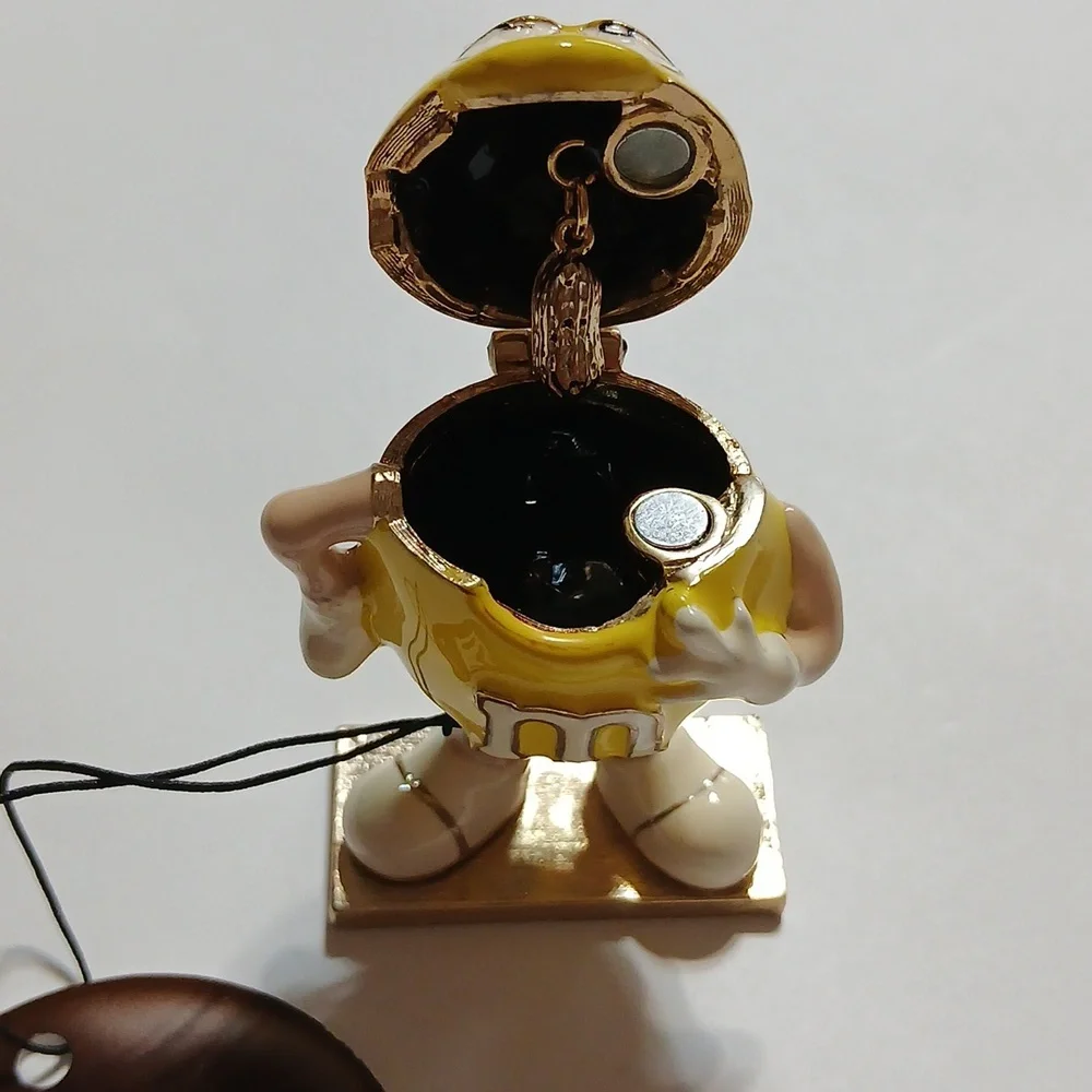 M&M Monet Trinket Jewelry Box Yellow Peanut Character